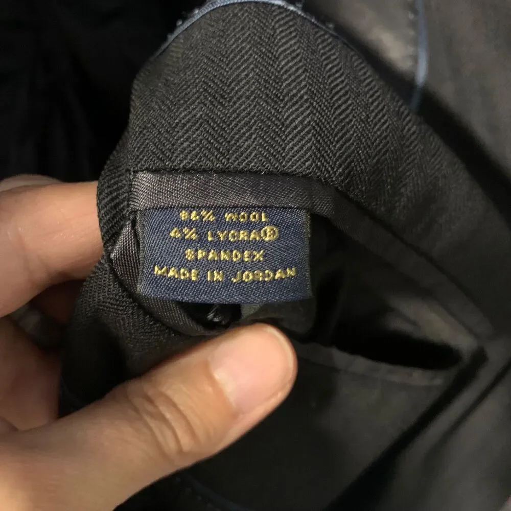 Brooks Brothers 346 Mens Black Wool 2 Button Blazer 45R Preppy Office Formal